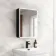 Aurora Battery Powered Matt Black Illuminated LED Mirror Cabinet 600x450mm