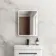 Aurora Battery Powered Matt Black Illuminated LED Mirror Cabinet 600x450mm