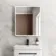 Aurora Battery Powered Matt Black Illuminated LED Mirror Cabinet 700x600mm