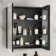 Aurora Battery Powered Matt Black Illuminated LED Mirror Cabinet 700x600mm