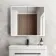 Aurora Battery Powered Matt Black Illuminated LED Mirror Cabinet 700x800mm