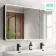 Aurora Battery Powered Matt Black Illuminated LED Mirror Cabinet 700x1200mm