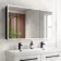 Aurora Battery Powered Matt Black Illuminated LED Mirror Cabinet 700x1200mm