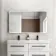 Aurora Battery Powered Matt Black Illuminated LED Mirror Cabinet 700x1200mm