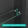 Aurora Battery Powered Matt Black Illuminated LED Mirror Cabinet 700x1200mm