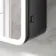 Aurora Battery Powered Matt Black Illuminated LED Mirror Cabinet 700x1200mm