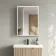 Esme Battery Powered Matt Black Illuminated LED Mirror Cabinet 700x500mm