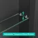 Esme Battery Powered Matt Black Illuminated LED Mirror Cabinet 700x500mm