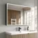 Esme Battery Powered Matt Black Illuminated LED Mirror Cabinet 700x1000mm