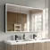 Esme Battery Powered Matt Black Illuminated LED Mirror Cabinet 700x1200mm