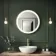 Delilah Battery Powered Brushed Brass Round Illuminated LED Mirror 600mm