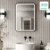 Mila Battery Powered Black Framed Illuminated LED Mirror 700x500mm