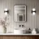 Mila Battery Powered Black Framed Illuminated LED Mirror 700x500mm
