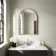 Avoca Traditional Chrome Arched Mirror 673X490mm