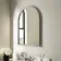 Avoca Traditional Chrome Arched Mirror 673X490mm