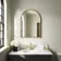 Avoca Traditional Brushed Brass Arched Mirror 673X490mm