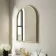 Avoca Traditional Brushed Brass Arched Mirror 673X490mm