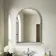 Avoca Traditional Chrome Arched Mirror with Shelf 700x490mm