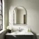 Avoca Traditional Chrome Arched Mirror with Shelf 700x490mm