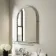 Avoca Traditional Chrome Arched Mirror with Shelf 700x490mm