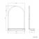 Avoca Traditional Chrome Arched Mirror with Shelf 700x490mm