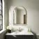 Avoca Traditional English Gold Arched Mirror with Shelf 700x490mm