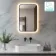 Nina Black Framed Backlit Illuminated LED Mirror 600x400mm