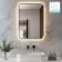 Nina Black Framed Backlit Illuminated LED Mirror 700x500mm