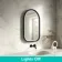 Isabel Matt Black Arched LED Mirror with Front & Back Illumination 800x500mm