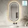 Isabel Matt Black Pill LED Mirror with Front & Back Illumination 1000x500mm