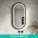 Isabel Matt Black Pill LED Mirror with Front & Back Illumination 1000x500mm