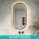 Isabel Matt Black Pill LED Mirror with Front & Back Illumination 1000x500mm