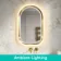 Isabel Brushed Brass Arched LED Mirror with Front & Back Illumination 800x500mm