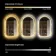 Isabel Brushed Brass Arched LED Mirror with Front & Back Illumination 800x500mm