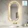 Isabel Brushed Brass Pill LED Mirror with Front & Back Illumination 1000x500mm