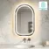 Isabel Brushed Gunmetal Arched LED Mirror with Front & Back Illumination 800x500mm