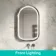 Isabel Brushed Gunmetal Arched LED Mirror with Front & Back Illumination 800x500mm