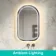 Isabel Brushed Gunmetal Arched LED Mirror with Front & Back Illumination 800x500mm