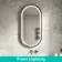 Isabel Brushed Gunmetal Pill LED Mirror with Front & Back Illumination 1000x500mm