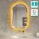 Isabel Brushed Brass Arched RGB LED Mirror with Ghost Technology 800x500mm