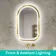 Isabel Brushed Brass Arched RGB LED Mirror with Ghost Technology 800x500mm