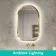 Isabel Brushed Brass Arched RGB LED Mirror with Ghost Technology 800x500mm