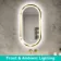 Isabel Brushed Brass Pill RGB LED Mirror with Ghost Technology 1000x500mm