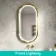 Isabel Brushed Brass Pill RGB LED Mirror with Ghost Technology 1000x500mm