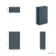 Crete Fluted Navy Blue Slimline Back To Wall Toilet Unit 500mm