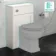 Monaco Cotton White Slimline Back To Wall Toilet Unit 500mm