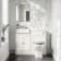 Monaco Cotton White Slimline Back To Wall Toilet Unit 500mm