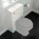 Monaco Cotton White Slimline Back To Wall Toilet Unit 500mm