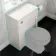 Monaco Cotton White Back To Wall Toilet Unit 600mm