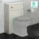 Monaco Linen White Slimline Back To Wall Toilet Unit 500mm